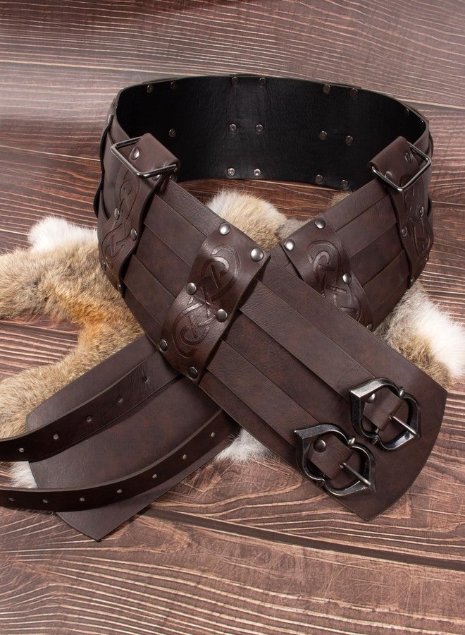SUMGOGO Retro Waist Belt Medieval Viking Leather Waist Armor Knight Wide Corset Belt Renaissance Halloween Cosplay Costume - Image 4